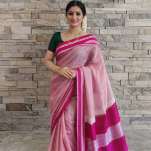 Pink Handloom Saree