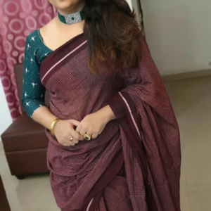 Maroon Grace Handloom Saree