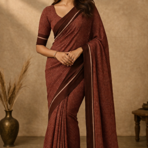 Maroon Serenity Drape Handloom Saree