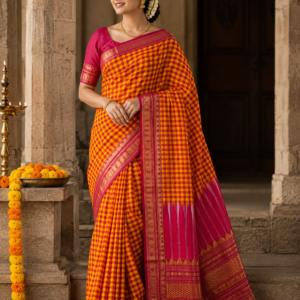 Rani Gulnaar Handloom Saree