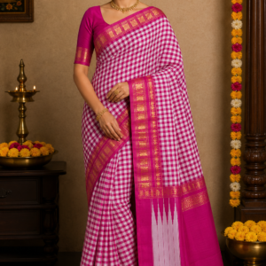 Pink Royale Zari Handloom Saree