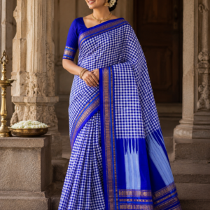 Blue Majesty Handloom Saree